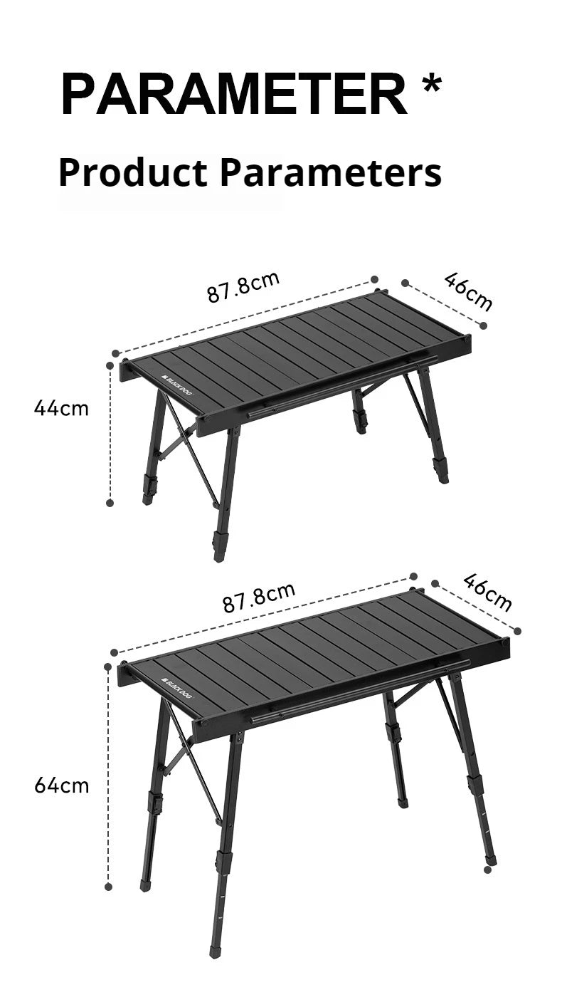 Naturehike BLACKDOG IGT Table Aluminum Alloy Adjustable With Folding Oven Outdoor Camping Multifunctional Portable Picnic Table