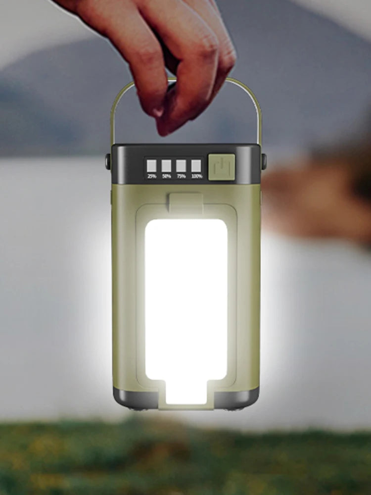 Foldable Camping Light Power Bank Rechargeable Lantern Solar Camping Lantern LED Tent Light for Camping Hiking Fishing