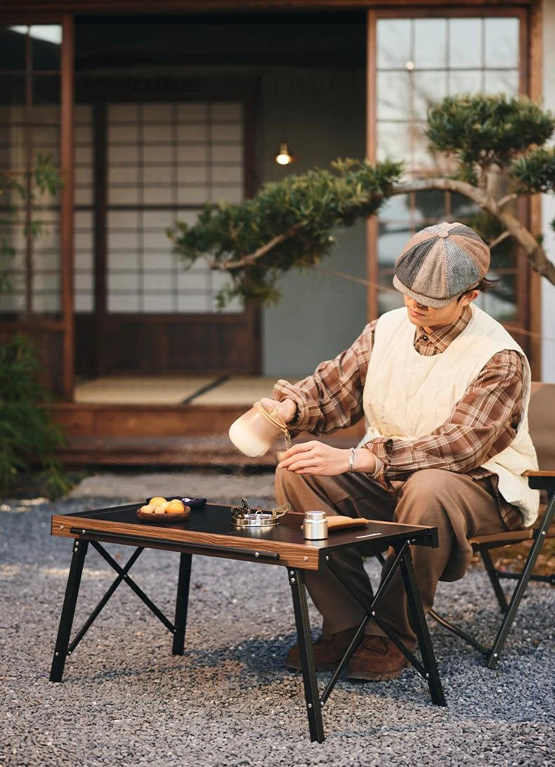 Naturehike Outdoor Folding Table Aluminum Alloy Folding IGT Table Multifunctional Portable Wood Stove Picnic Camping Suppiles