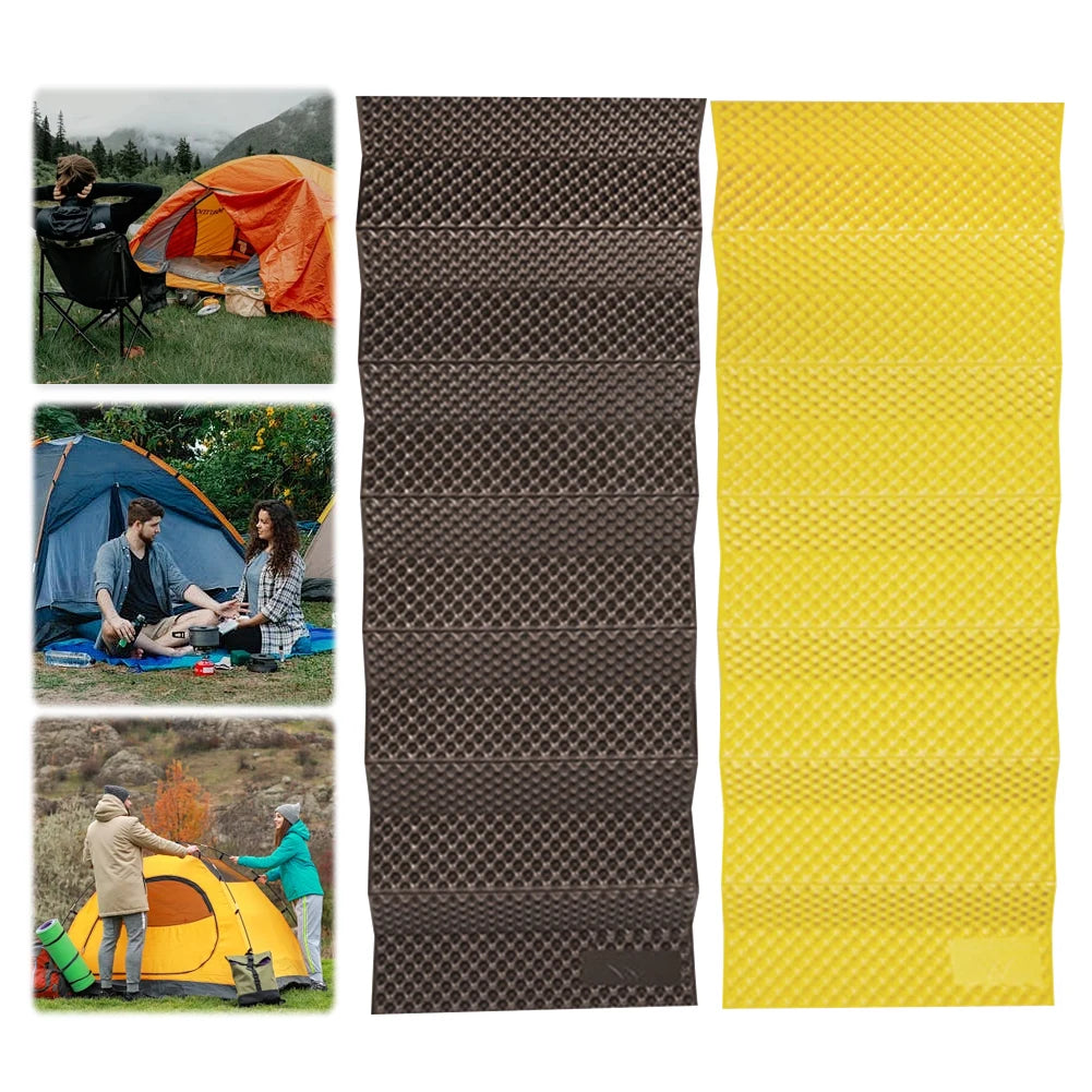 Portable Sleeping Pad with Storage Bag Foldable Camping Mat Aluminum Foil Lightweight Camping Mattress for Outdoor Hiking
