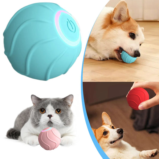 Cat Rolling Ball Obstacle Avoidance Interactive Cat Toy Ball USB Rechargeable Automatic Bouncing Ball Electric Pet Supplies