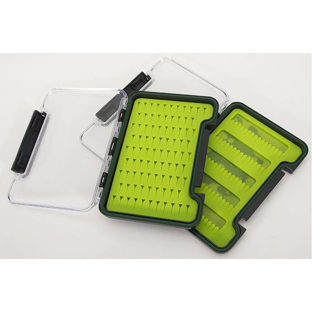 Silicone Fly Box Portable Transparent Impact Resistant Waterproof Fishing Storage Box