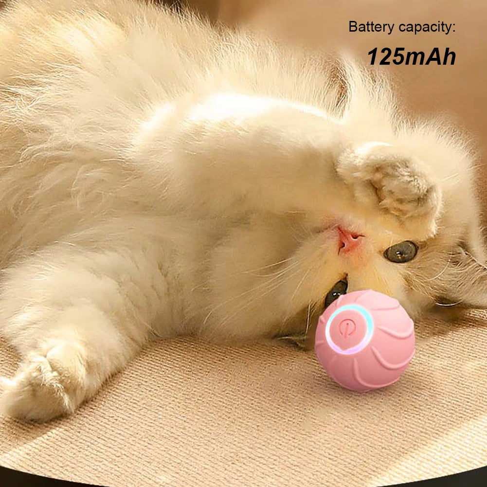 Cat Rolling Ball Obstacle Avoidance Interactive Cat Toy Ball USB Rechargeable Automatic Bouncing Ball Electric Pet Supplies