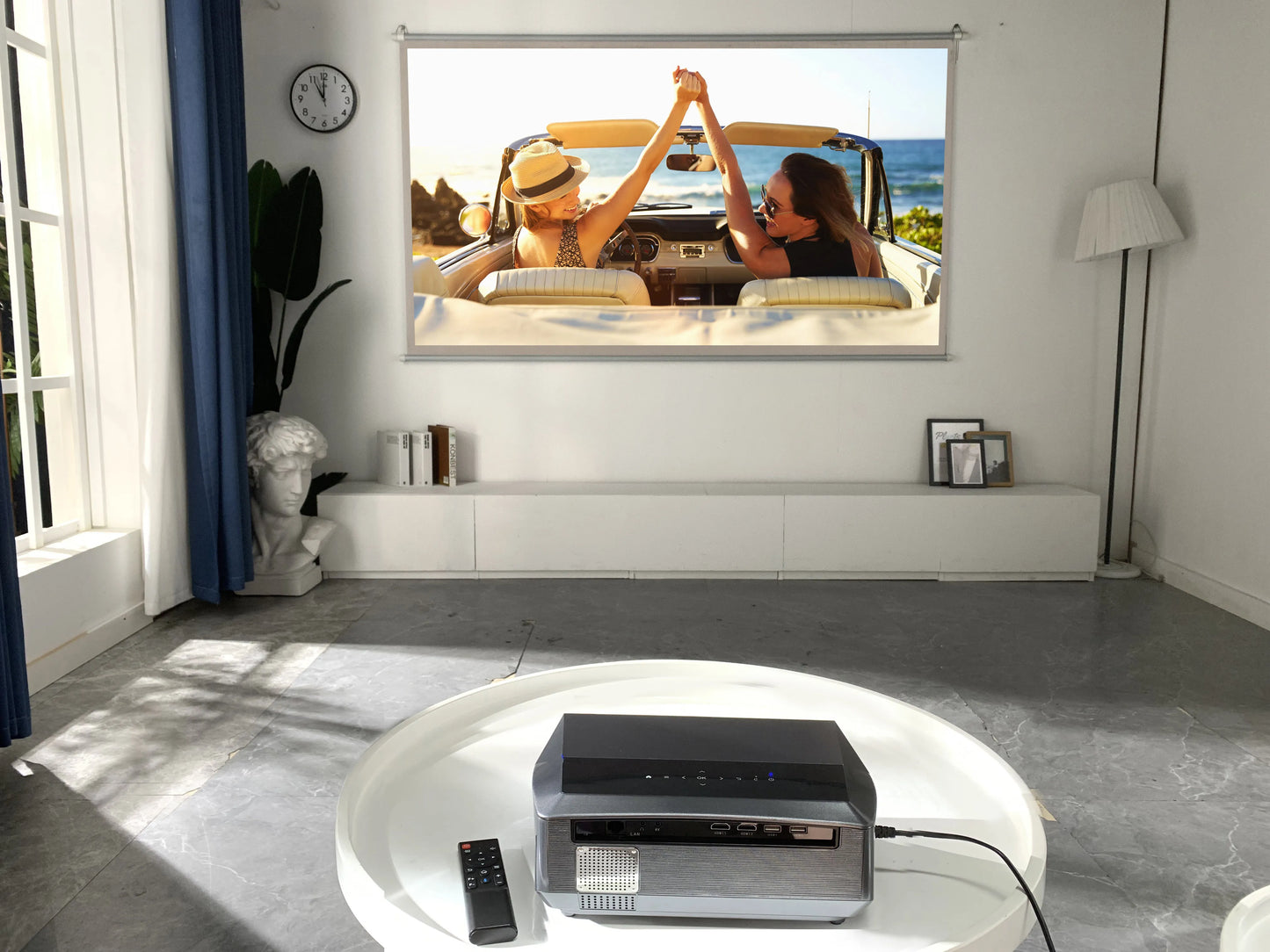 4K Projector for Movies 3500 ANSI Native Full HD Android TV Projector Home Theater Daylight Halloween Video Projectors 5G Wifi