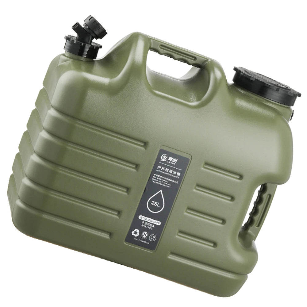 25L Camping Water Container with Detachable Faucet No Leakage for Outdoor Travel Driving Portable Drinking Water Canister