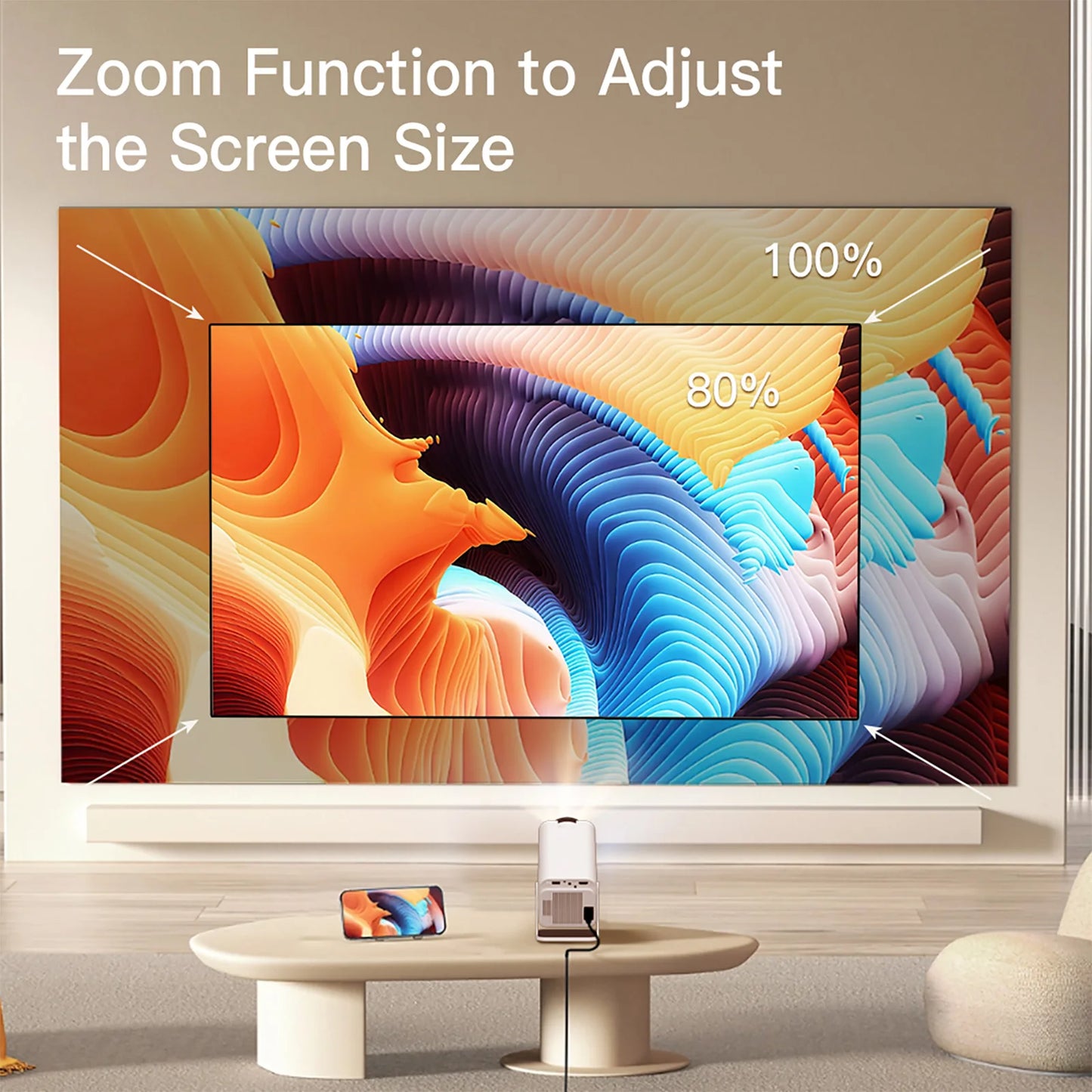 LYNCAST HY320 Smart Projector Android 11 MINI Portable Home Cinema Dual WiFi6 400ANSI BT5.0 Remote Control Projection 1080P