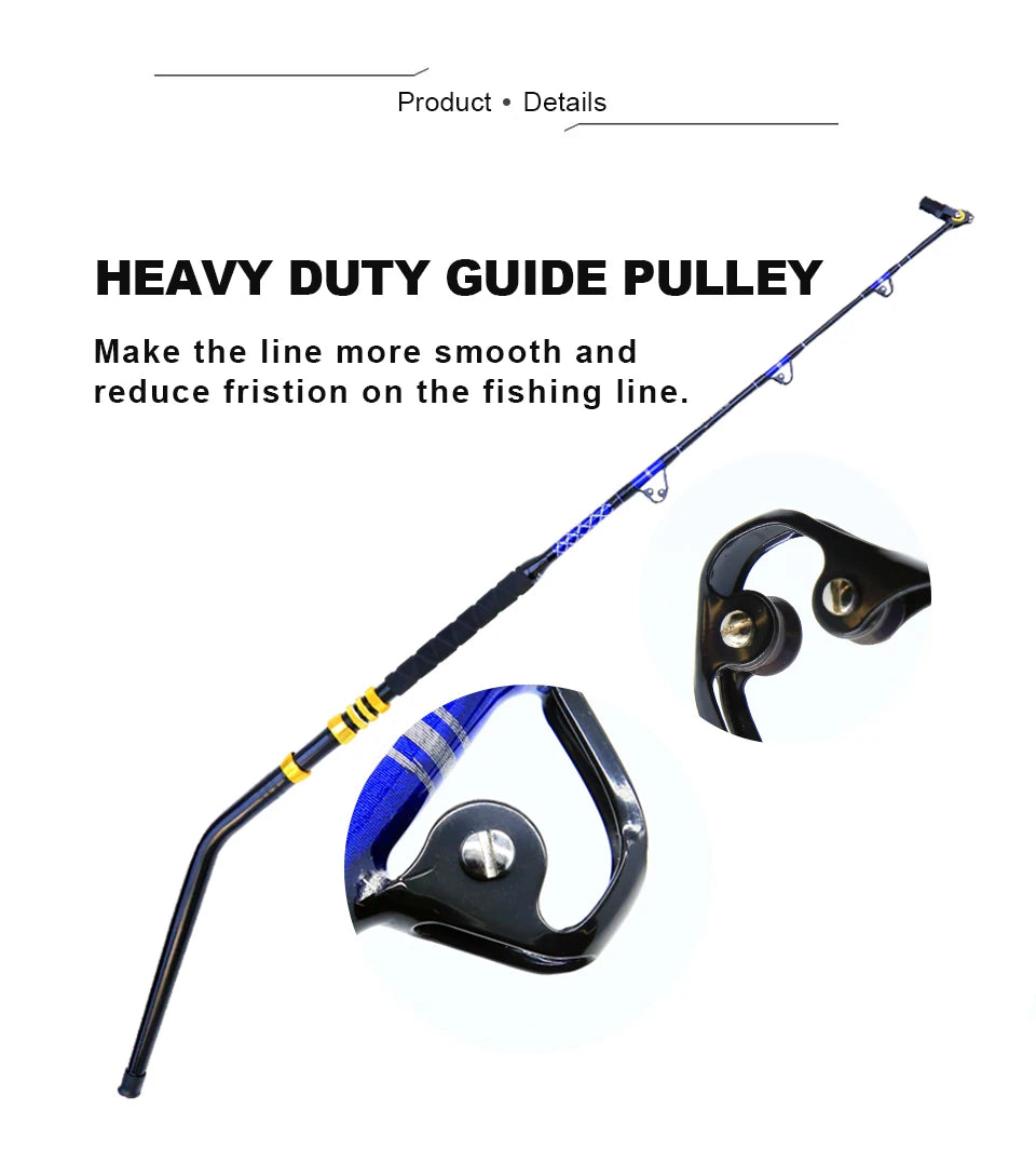 Fishing rod Bending butt roller guide rail big game  boat rod straight butt glass fiber blank deep sea fishing rod