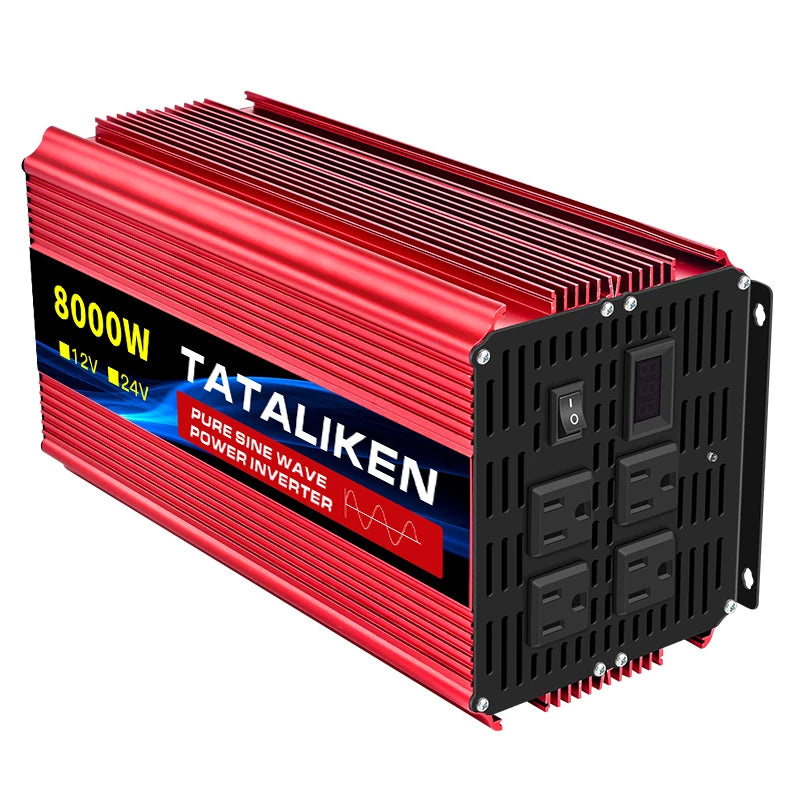 Pure Sine Wave Inverter DC12V/24V To AC110V 60HZ 1600W 2500W 3500W 4500W 5000W 6000W 7000W 8000W Power Voltage Converte