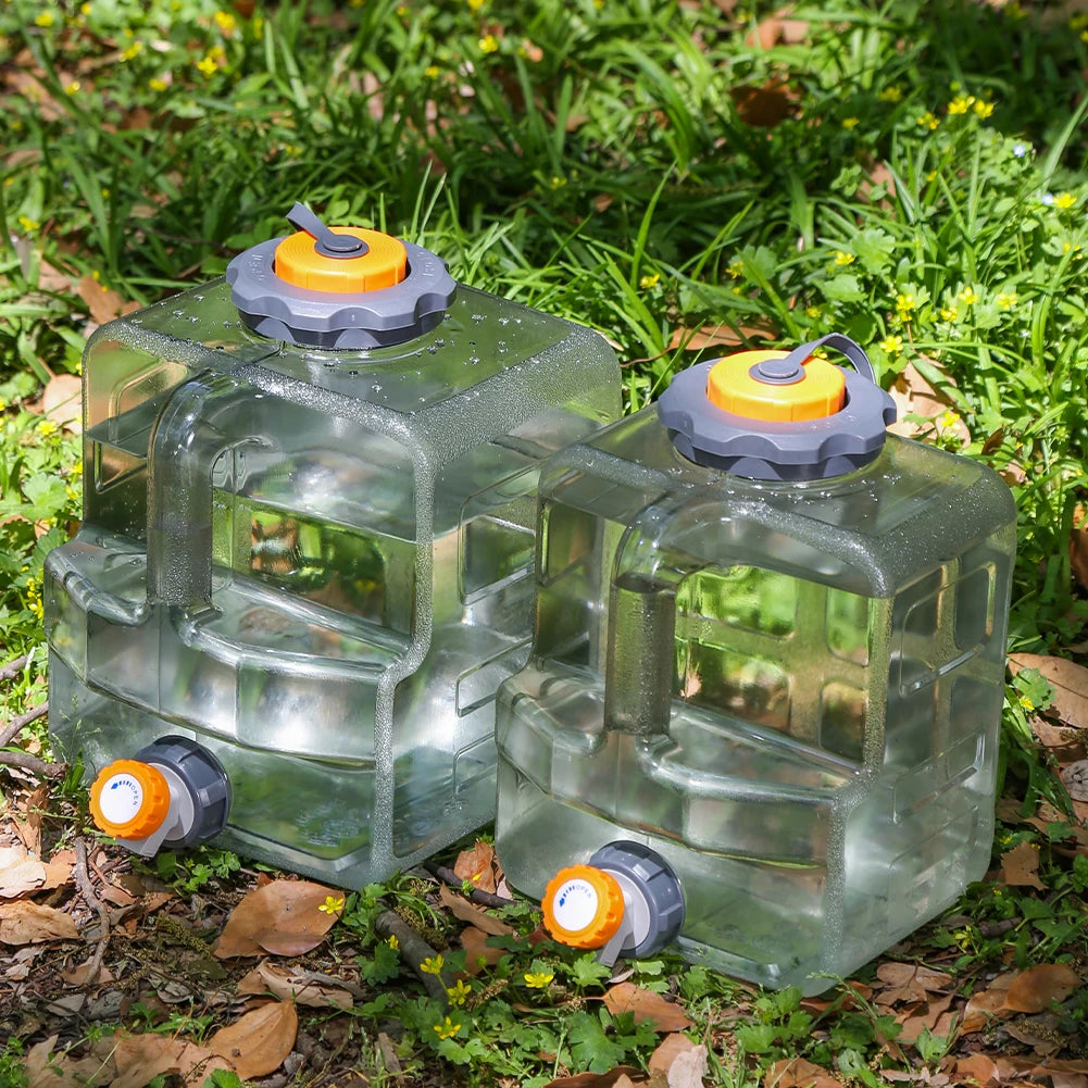 8L /12L /15L Camping Water Jug with Spigot Emergency Water Storage Portable Water Tank for Outdoor Hiking Camping Home Use