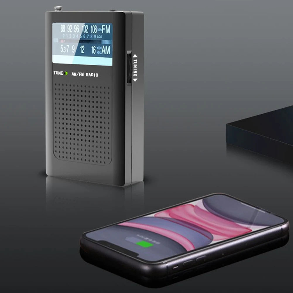 AM FM Battery Radio Dual-channel Stereo Built-in Antenna Radio for Elderly Gifts Manual Channel Selection