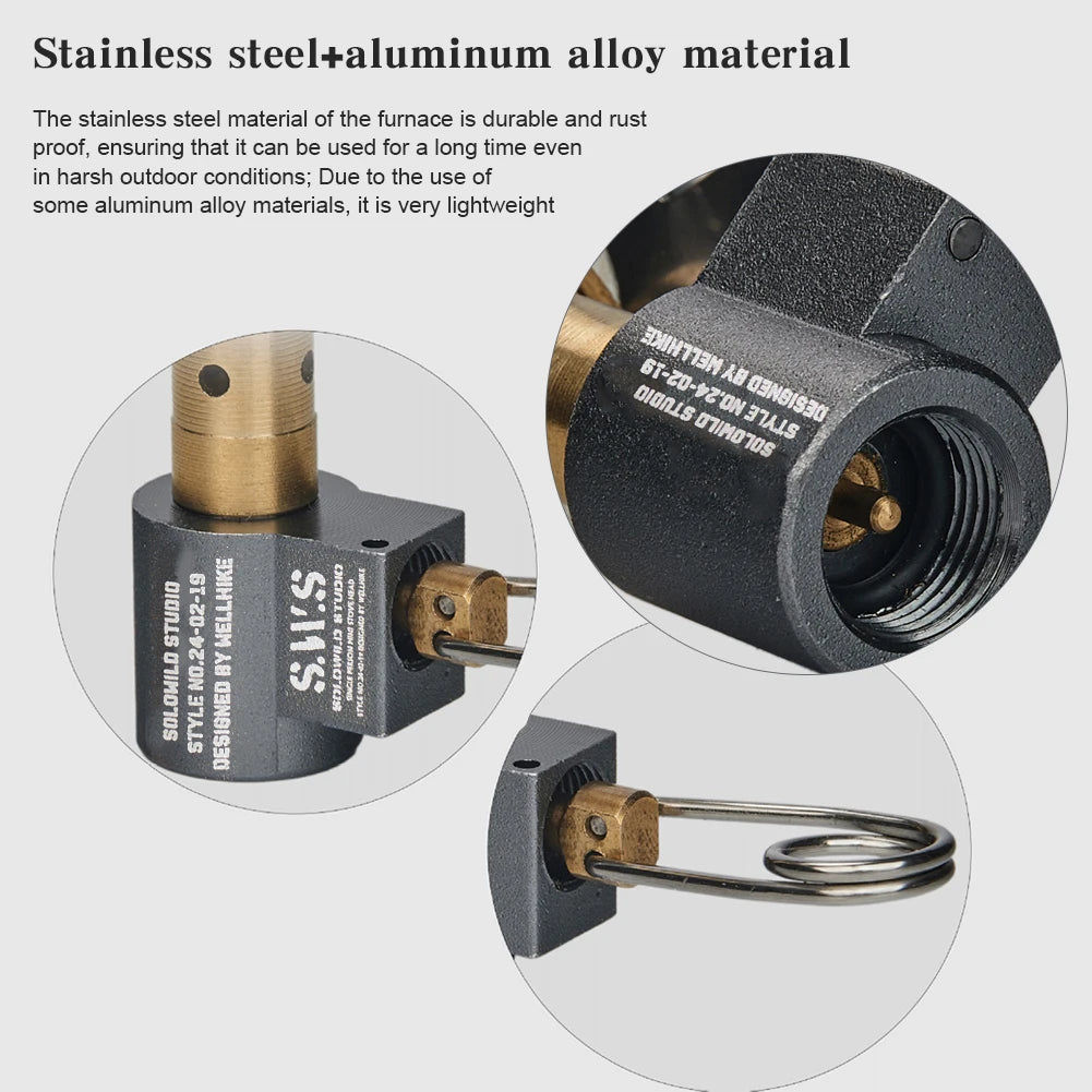 Folding Camping Stove Camping Stove Stand Burner Lightweight Mini Gas Stove Portable Survival Furnace for Outdoor Cooking