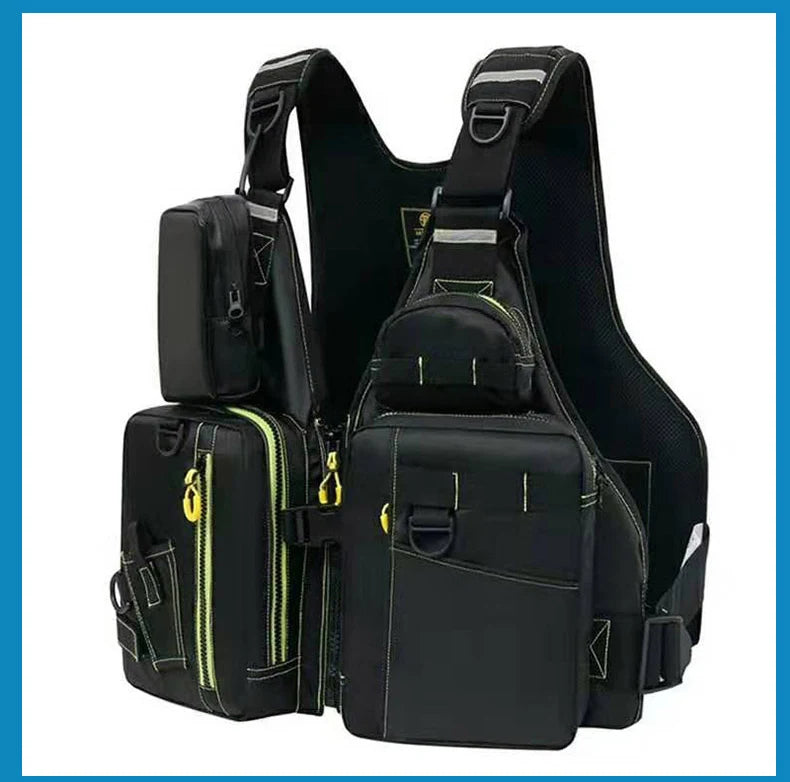 Multi-Functional Life Jacket Vest For Outdoor Fishing A Must-Have For Safety Multiple Pockets For Storage Buoyant Material