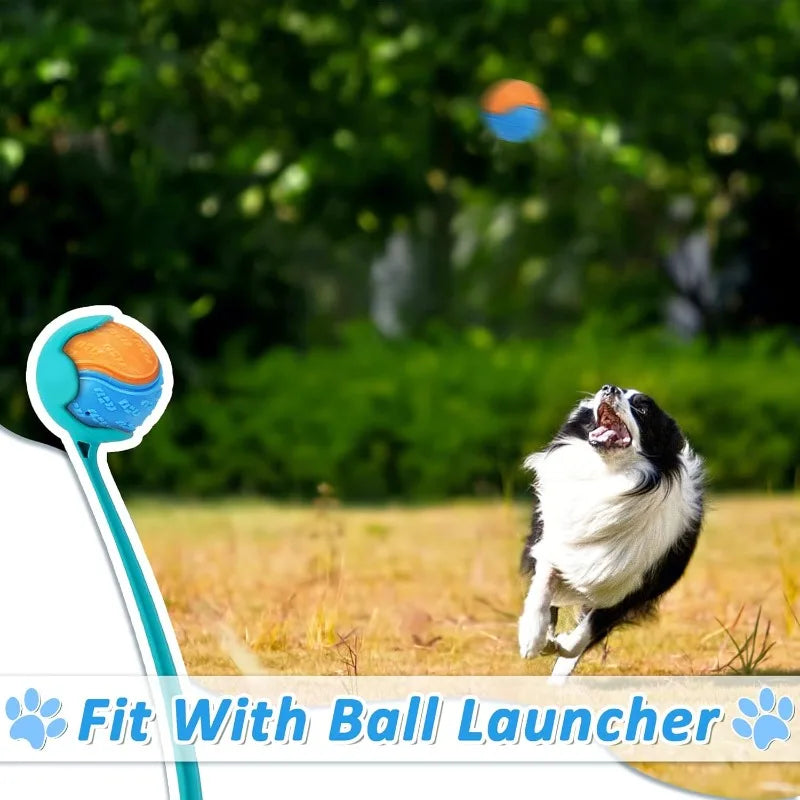 Dog Toys Balls for Training, Tough Ball Toys for Dogs, Fit with Dog Ball Launcher, High Bouncy Dog Ball for Interactive Playing