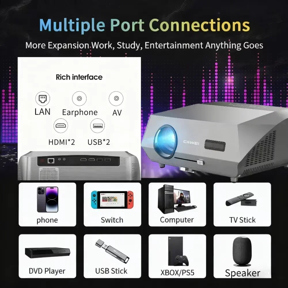 4K Projector for Movies 3500 ANSI Native Full HD Android TV Projector Home Theater Daylight Halloween Video Projectors 5G Wifi