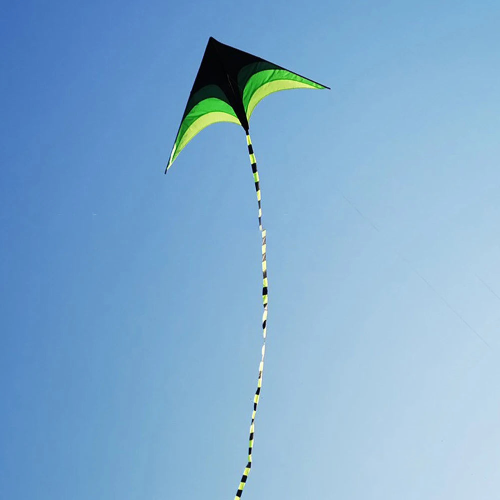 1.6m Large Delta Kite Toy Easy To Fly Primary Stunt Kite 10 Meter Tail Flight Kite with Wheel Line for Kids Adults for Outdoor