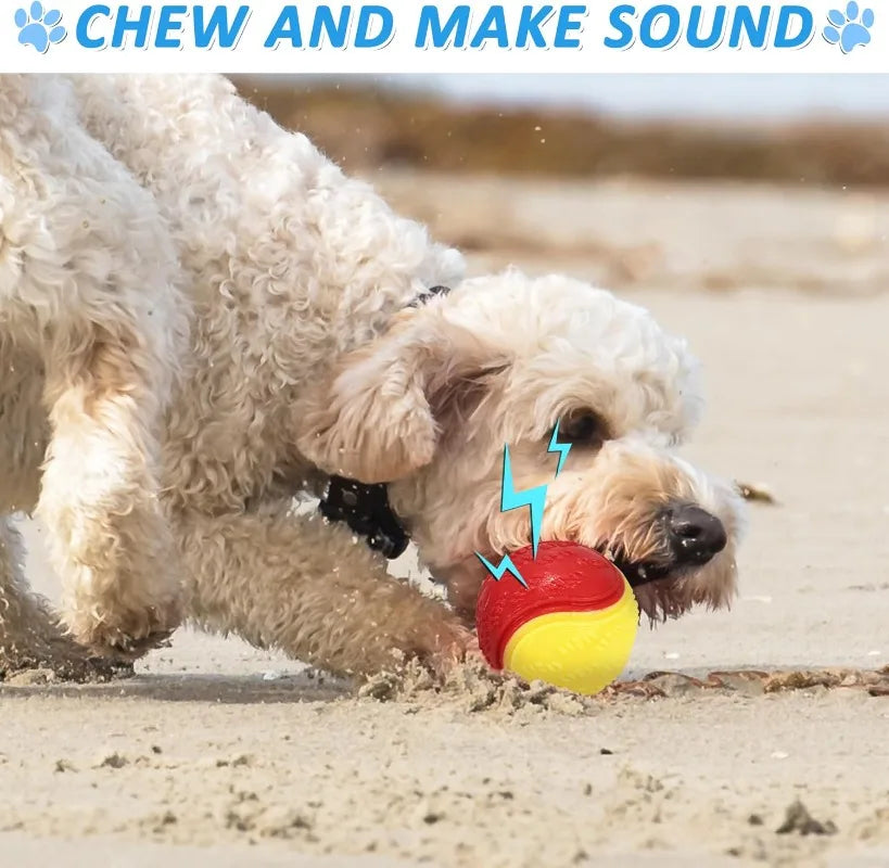 Dog Toys Balls for Training, Tough Ball Toys for Dogs, Fit with Dog Ball Launcher, High Bouncy Dog Ball for Interactive Playing