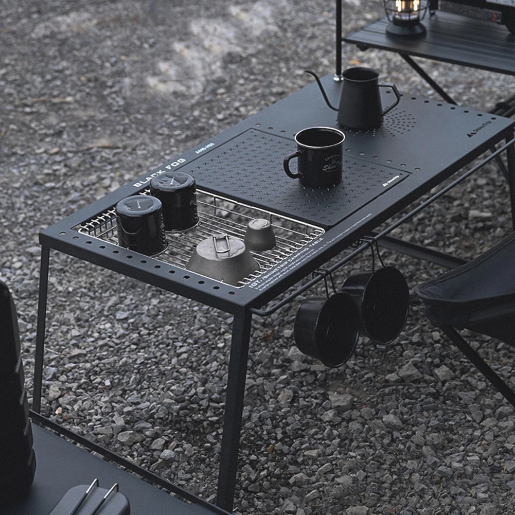 Outdoor IGT Tables Unit Portable Camping Table Unit Board Stainless Steel Free Combination Removable for Hiking Fishing Picnic