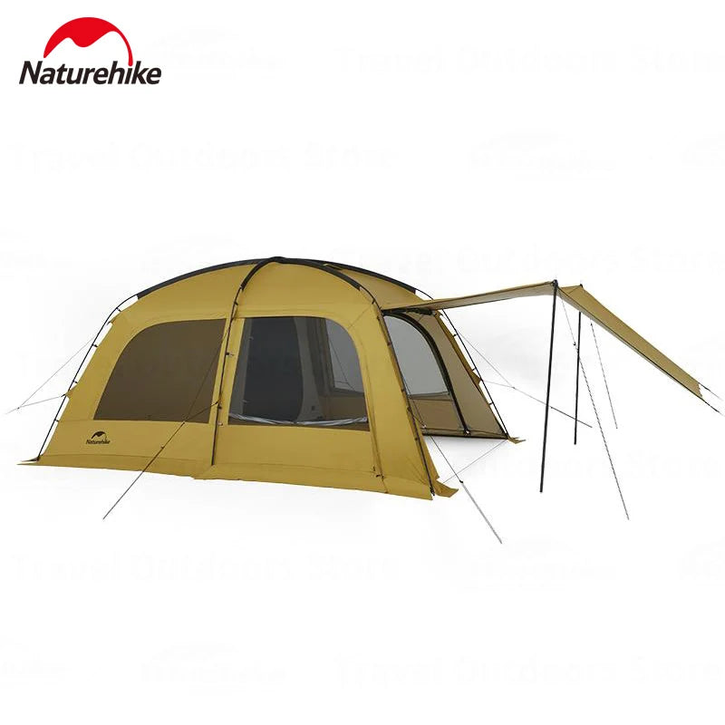 Naturehike Dunes 10.9 Camping Tent 6 People 4 Seasons Dome Extended Canopy Outdoor Waterproof Large Space Tent With Chimney Hole