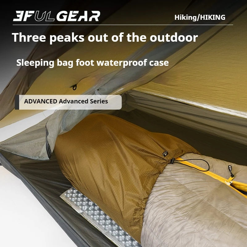3F UL GEAR Sleeping Bag Foot Ultralight Dyneema Nylon Portable Waterproof Bag Camping Sleeping Bag Accessories Tear Resistant