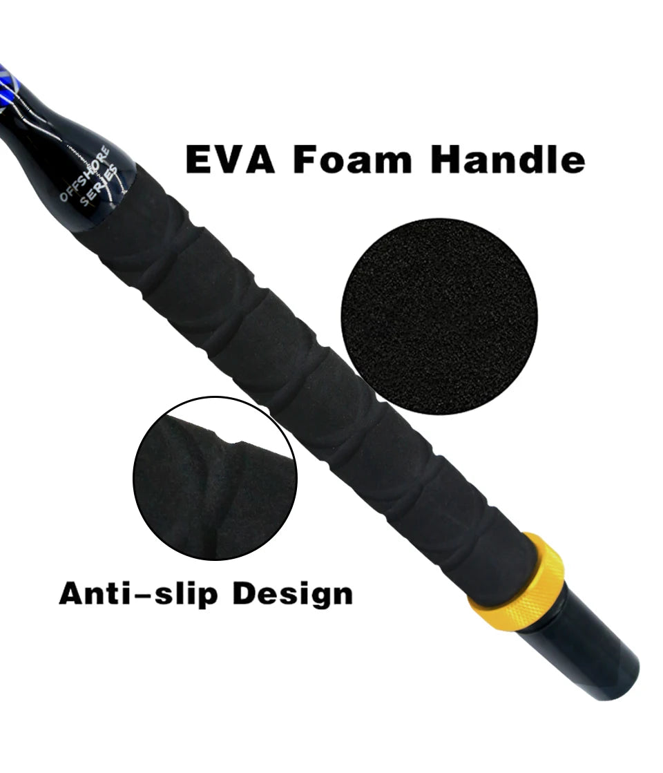 Fishing rod Bending butt roller guide rail big game  boat rod straight butt glass fiber blank deep sea fishing rod