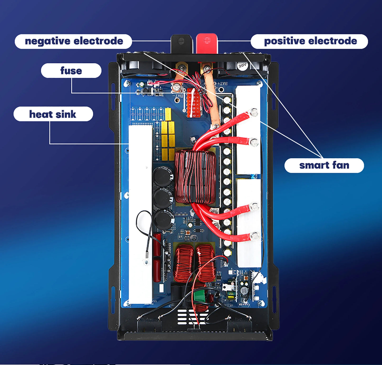 Pure Sine Wave Inverter 8KW 8000W DC 24V/48V/60V/72V To AC 110V/120V Off Grid Converter Solar System RV Vehicle