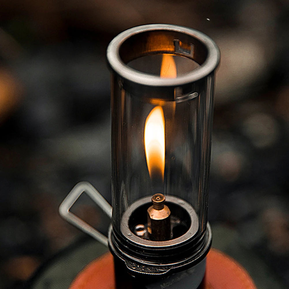 Camping Gas Lantern Butane Gas Light Lantern Multi-Function Gas Candle Light Metal Portable Tent Lantern for Camping Picnic