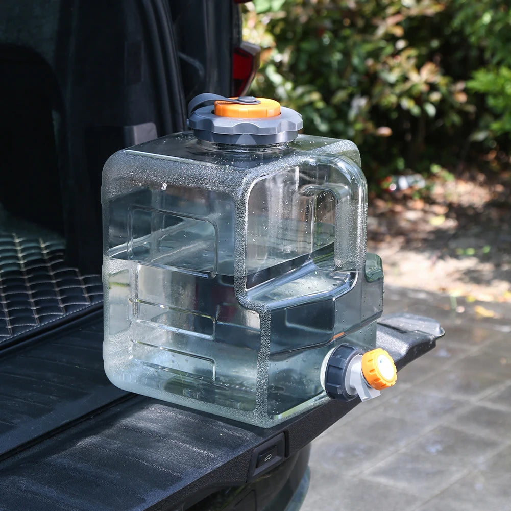 8L /12L /15L Camping Water Jug with Spigot Emergency Water Storage Portable Water Tank for Outdoor Hiking Camping Home Use