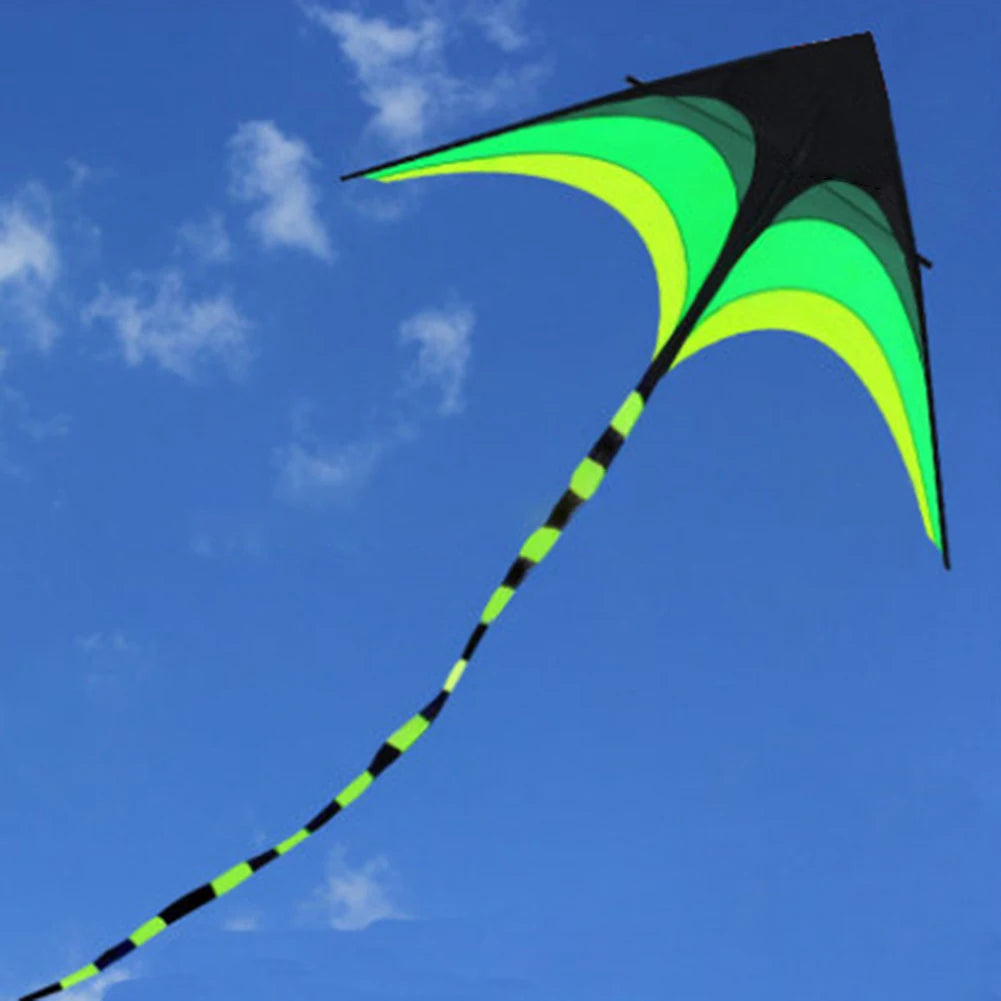 1.6m Large Delta Kite Toy Easy To Fly Primary Stunt Kite 10 Meter Tail Flight Kite with Wheel Line for Kids Adults for Outdoor