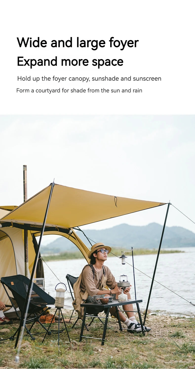 Naturehike Dune 7.6 Camping Tent 2 People 4 Season Tent Ultralight PU2000mm Outdoor Travel iking Tent With Chimney Screen Window