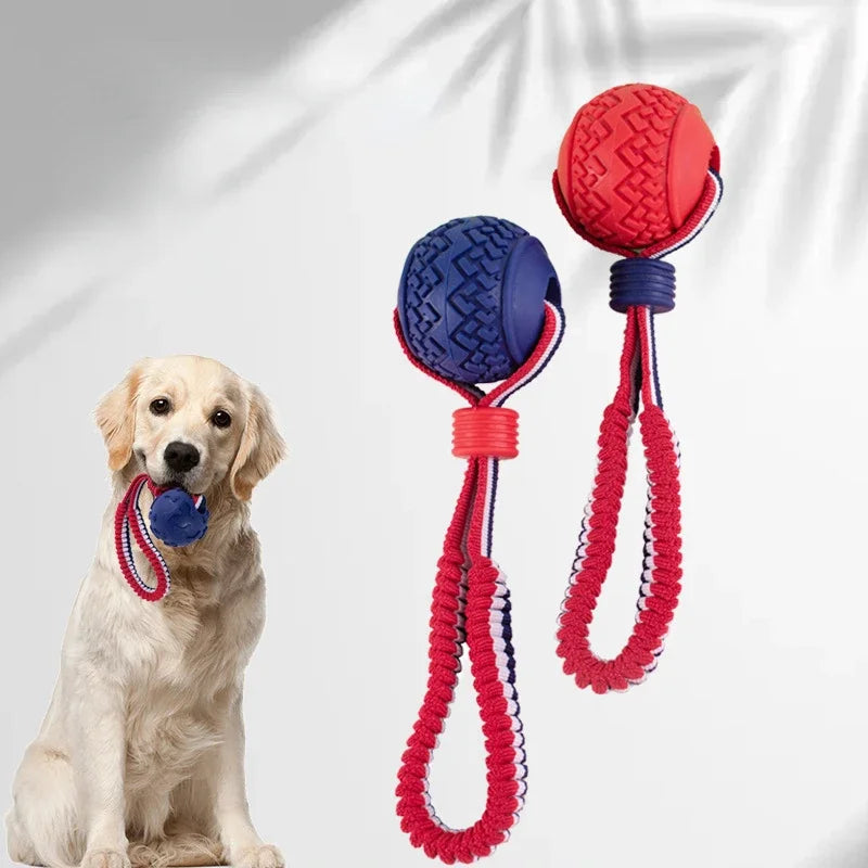 Interactive Training Knot String Rope Puppy Dogs Toy Balls Ball Molar Resistant Bite Cleaning with Chewing Pet Toys Tooth Dog
