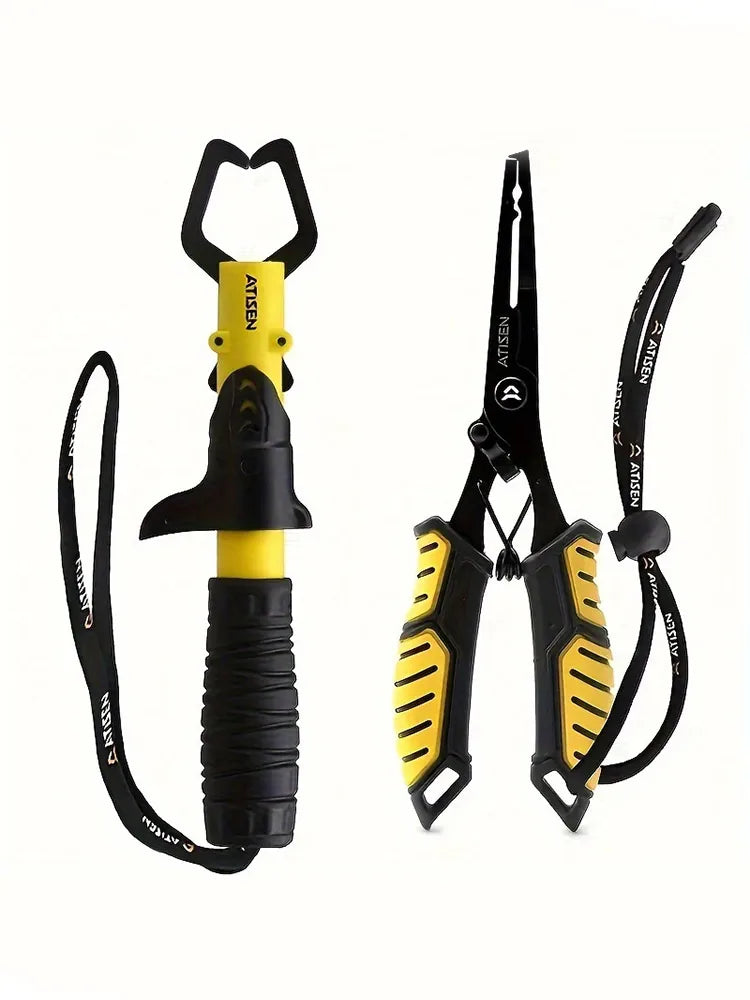 2-Piece Durable Stainless Steel Fishing Pliers - a Must-Have Tool for Easy Control of Fish and Outdoor Fishing