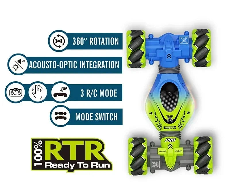 Newest 4WD RC Stunt Car 2.4G Radio with 1/2/3 Battery Remote Control Cars RC Watch Gesture Sensor Rotation Electronic Toys Gifts