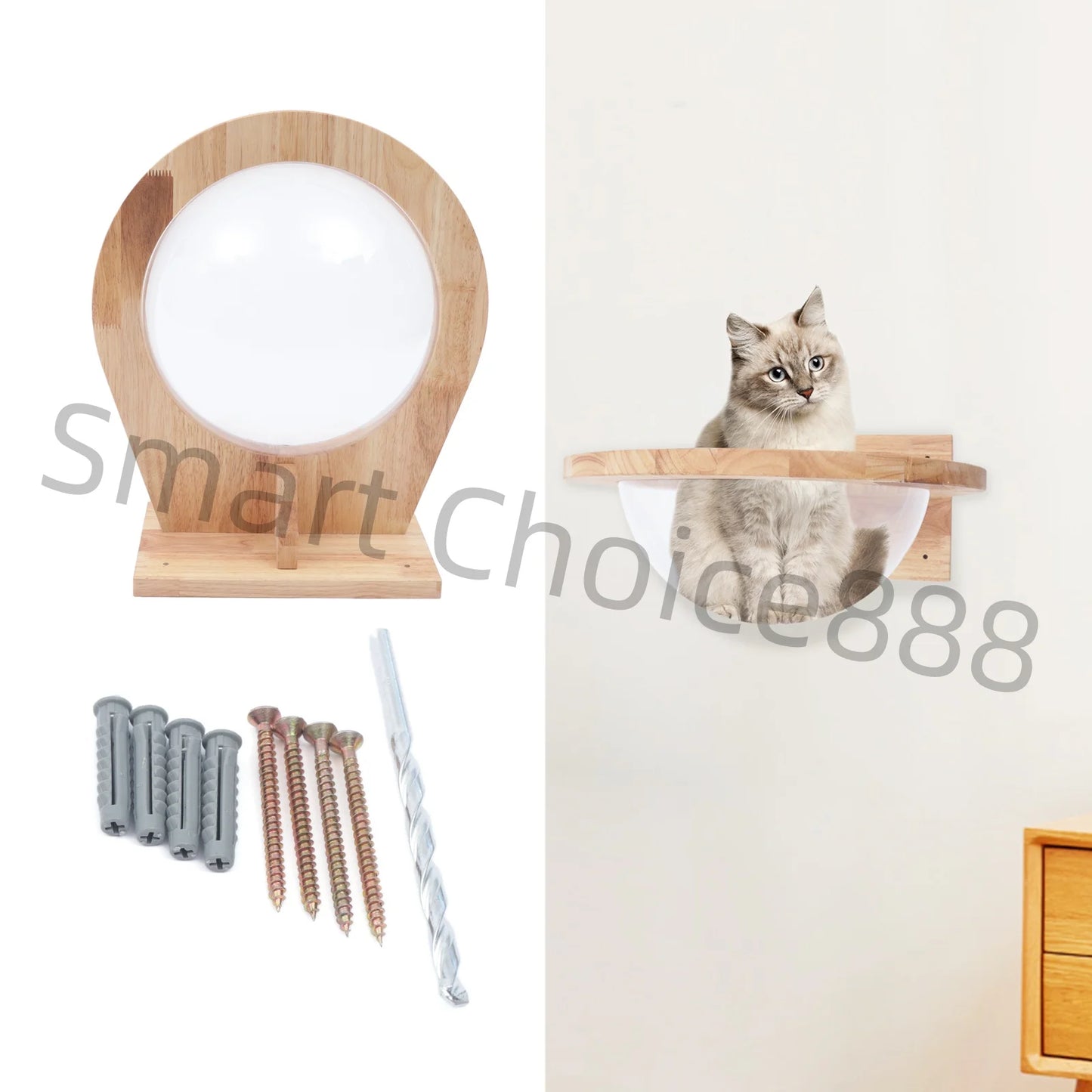 Cat Space Capsule Space Capsule-style Transparent Cover Cat Bed Small Pets Bed Cat Toy Cat Furniture Pet Supplies