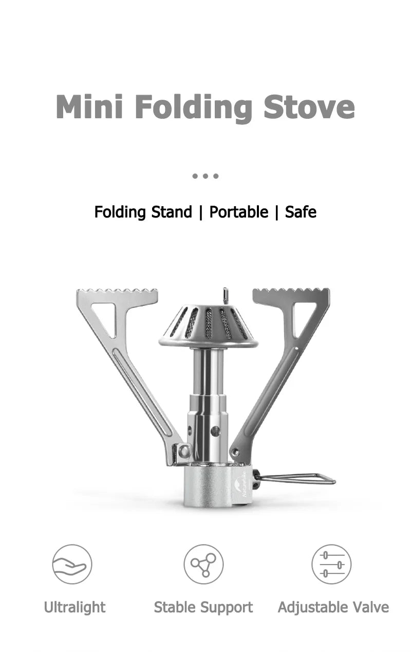 Naturehike Camping Stove Mini Stove Outdoor Picnic Gas Stove Outdoor Tourist Gas Burner Ultra Light Hiking Camping Gas Stove