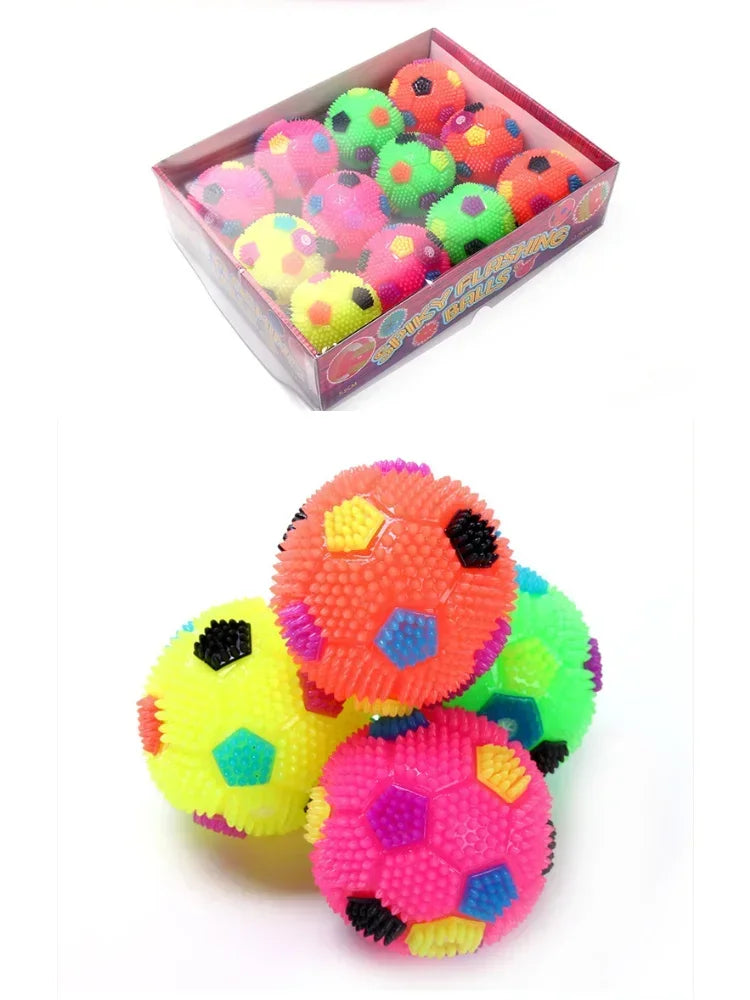 Health Cleans Ball Your Toy Gum Light Dog Squeak Soccer Pet Teeth Bouncy Light And LED Ball And Flashing Dental Promotes Sound