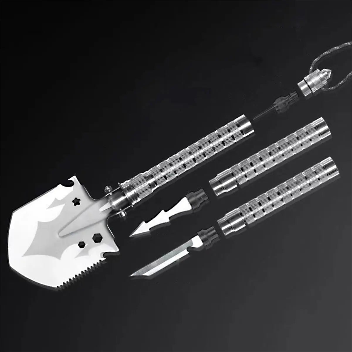 Multi Functional Detachable Foldable Military Electric Shovel Outdoor Survival Equipment Self-Defense Tools Camping Accessories