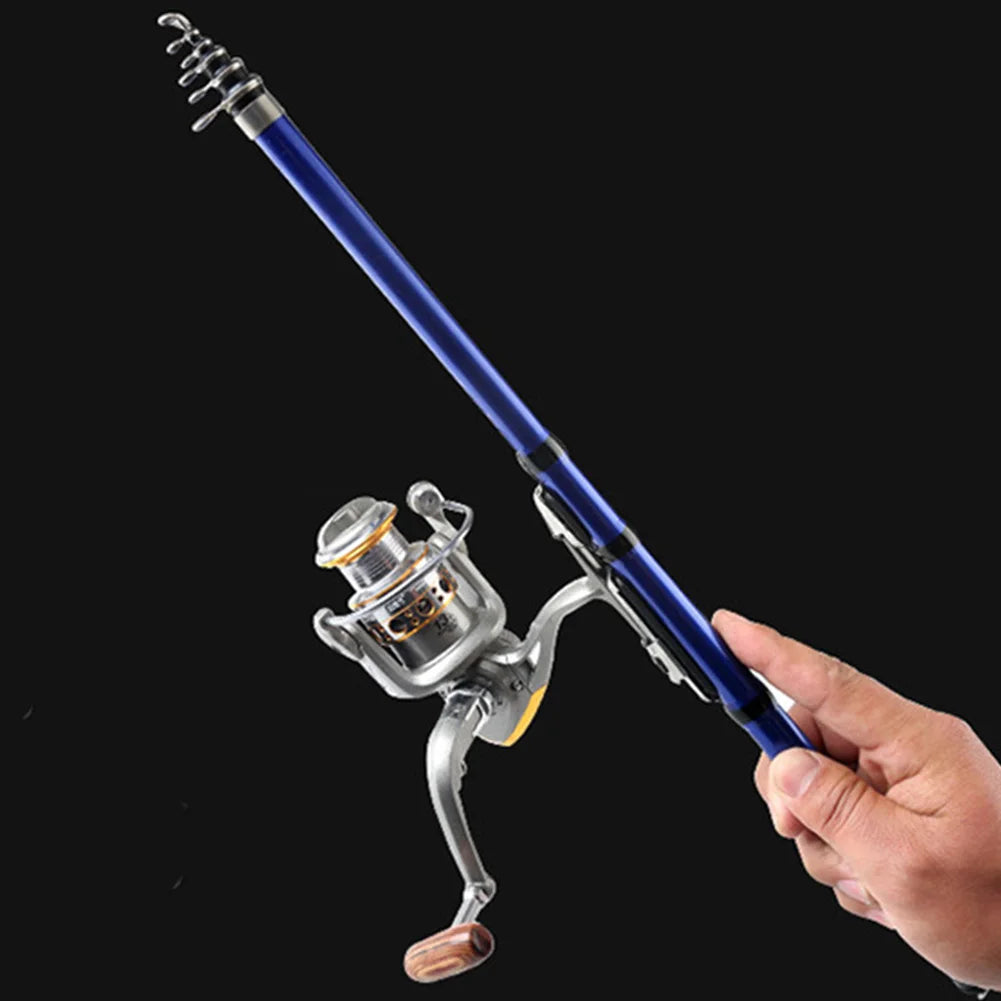 Telescopic Fishing Rod Collapsible Fishing Pole Portable Lightweight Fly Rod Non Slip Handle for Reservoir Pond Beach Fishing