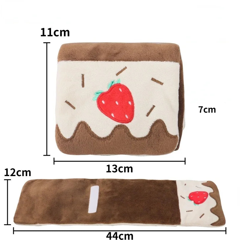Dog Toy Stuffed Food Toy Cake Ins Interactive New Resistant Simulation Dog Hide Pet Nosework Toy Bite Roll Squeaky