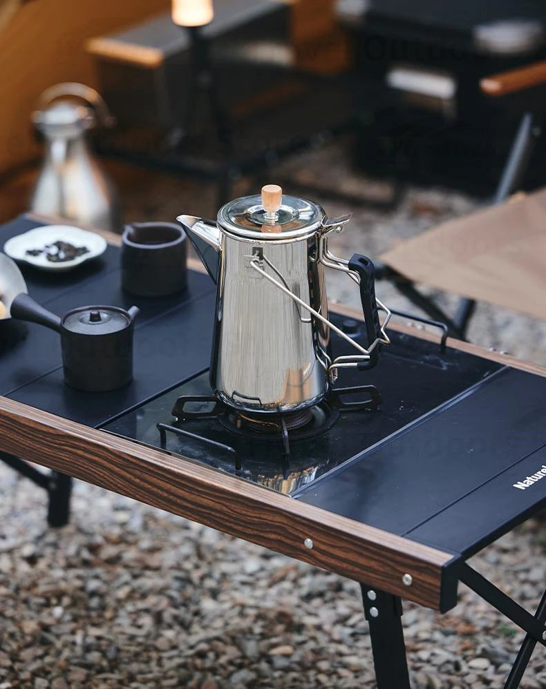 Naturehike Outdoor Folding Table Aluminum Alloy Folding IGT Table Multifunctional Portable Wood Stove Picnic Camping Suppiles