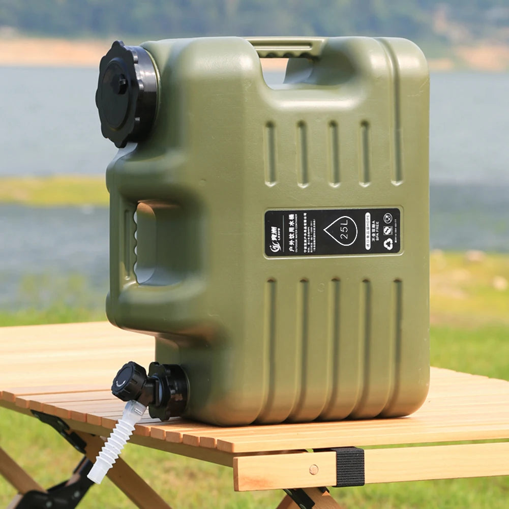 25L Camping Water Container with Detachable Faucet No Leakage for Outdoor Travel Driving Portable Drinking Water Canister