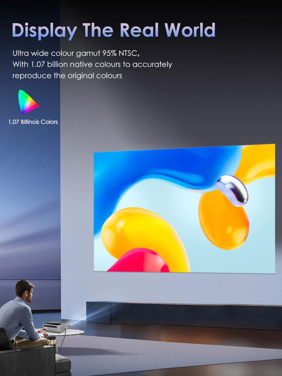 4K Projector for Movies 3500 ANSI Native Full HD Android TV Projector Home Theater Daylight Halloween Video Projectors 5G Wifi