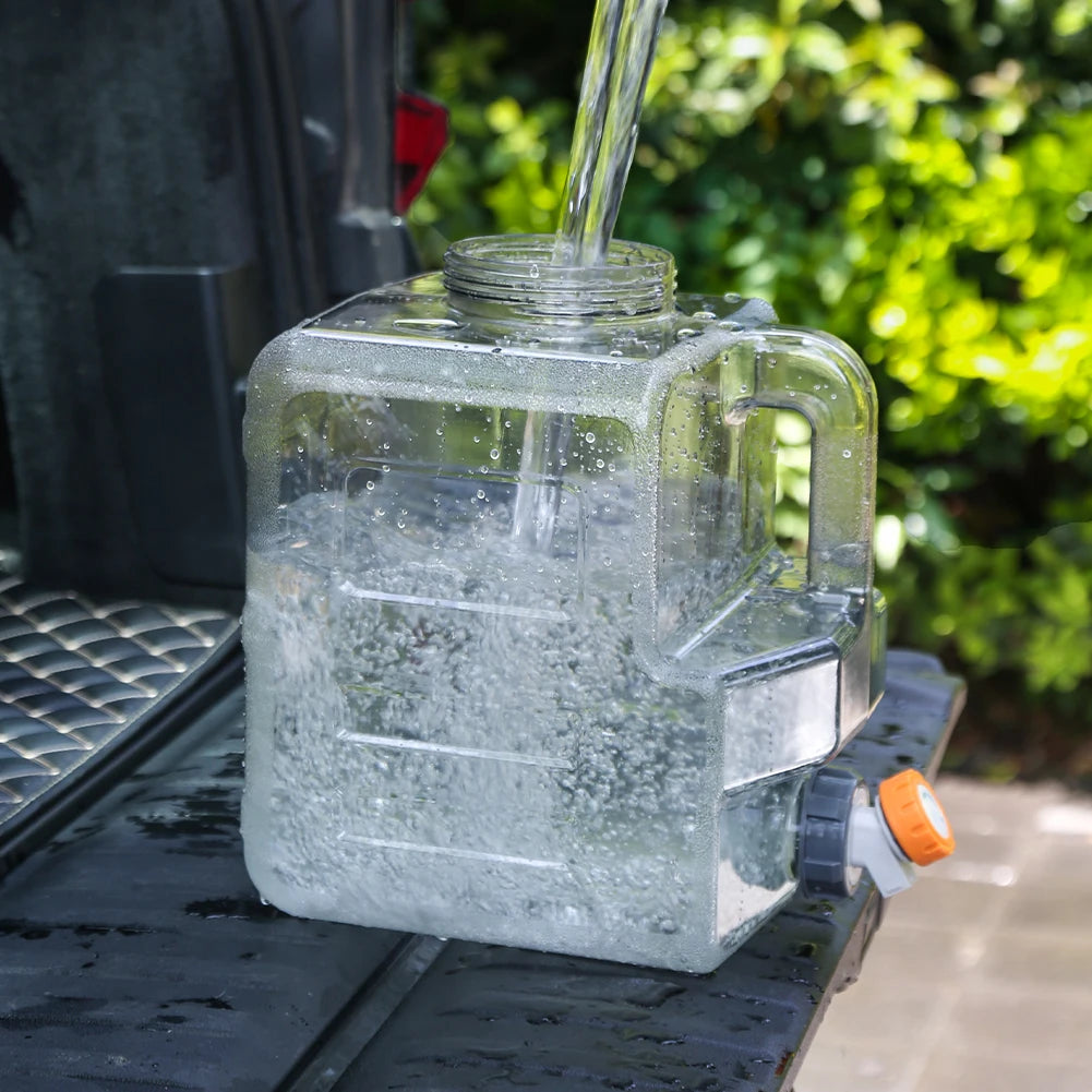 8L /12L /15L Camping Water Jug with Spigot Emergency Water Storage Portable Water Tank for Outdoor Hiking Camping Home Use