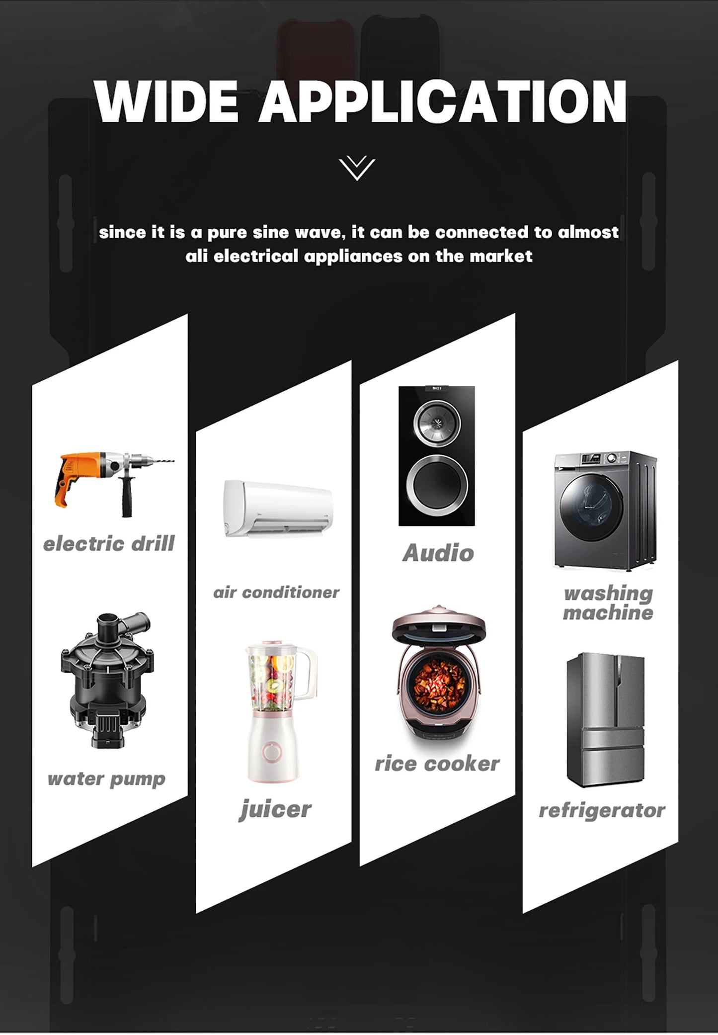 Pure Sine Wave Inverter 8KW 8000W DC 24V/48V/60V/72V To AC 110V/120V Off Grid Converter Solar System RV Vehicle