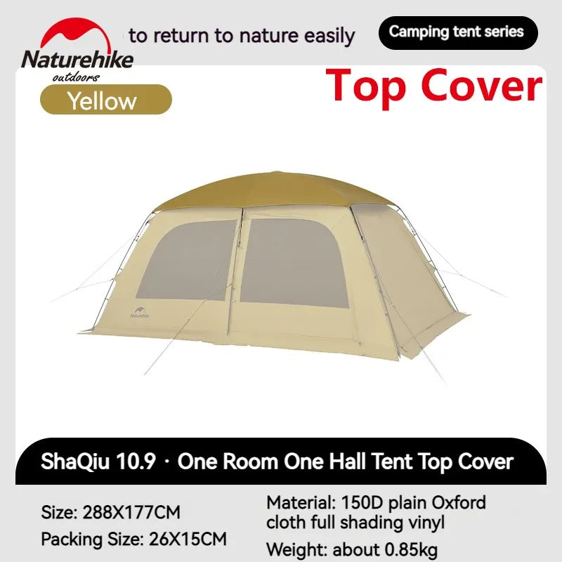 Naturehike Dunes 10.9 Camping Tent 6 People 4 Seasons Dome Extended Canopy Outdoor Waterproof Large Space Tent With Chimney Hole