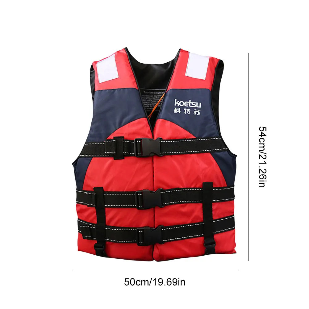 Portable Swim Jacket Reflective Swimming Life Vest Water Sports Safety Vest for Snorkeling Swimming Kayaking Boating