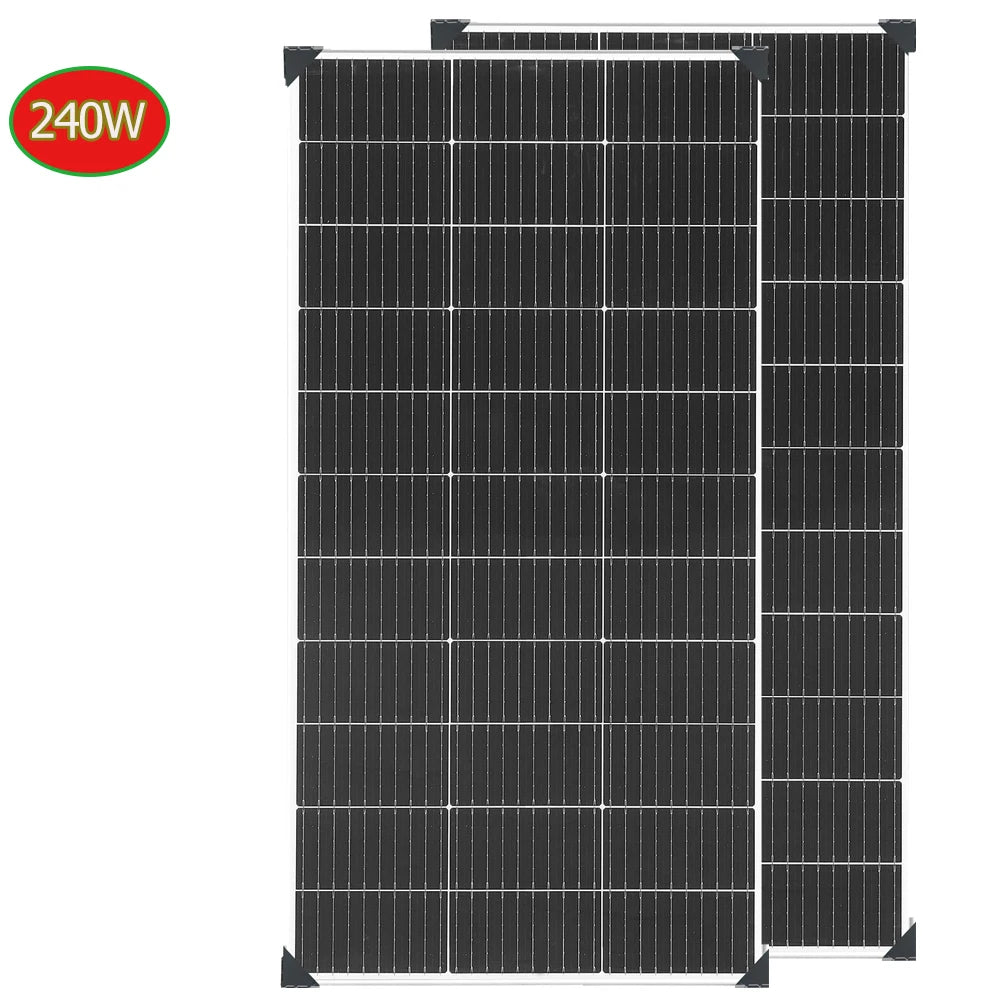 Rigid Solar Panel Battery Charger Modules 1200W 720W 600W 480W 360W 240W 120W Photovoltaic Panels 18V Monocrystalline cell