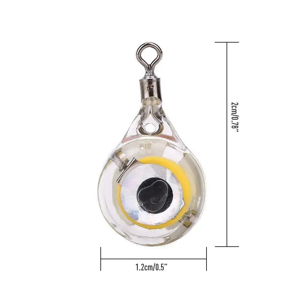 500-10pcs Mini Fishing Lure Light LED Deep Drop Underwater Eye Shape Fishing Squid Fishing Bait Luminous Lure to Attracting Fish
