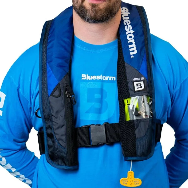 BLUESTORM Atmos 40 Automatic/Manual Inflatable PFD Life Jacket for Adults | US Coast Guard (USCG) Approved Life Vest