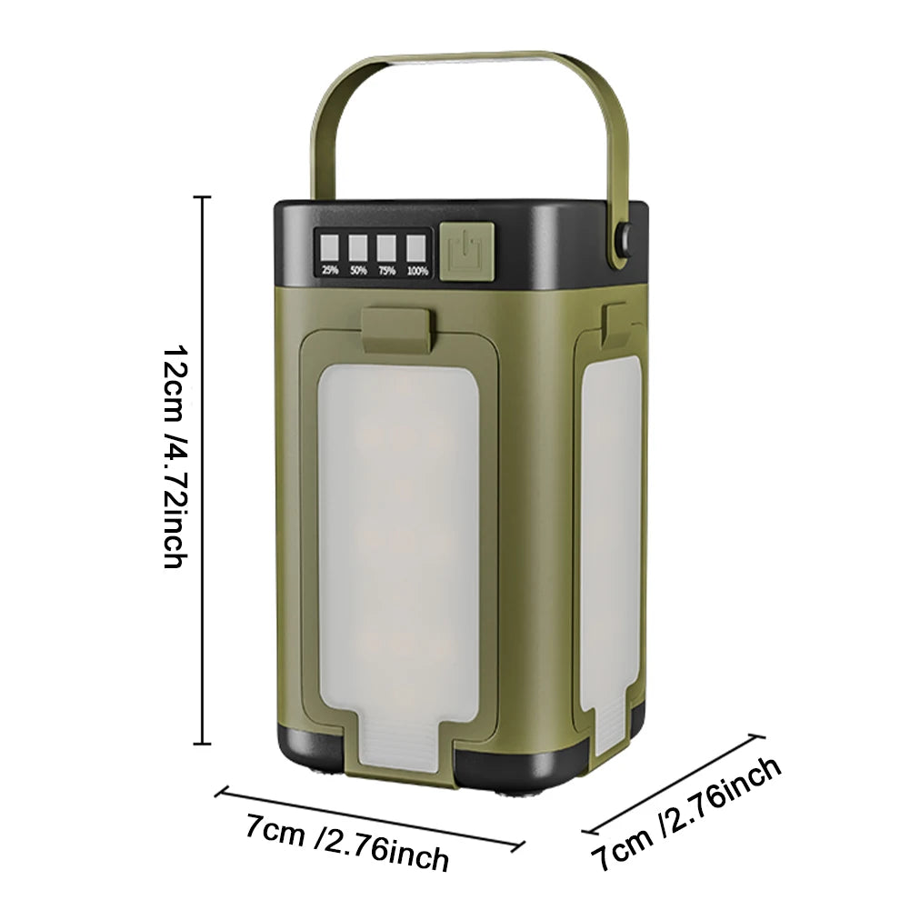 Foldable Camping Light Power Bank Rechargeable Lantern Solar Camping Lantern LED Tent Light for Camping Hiking Fishing
