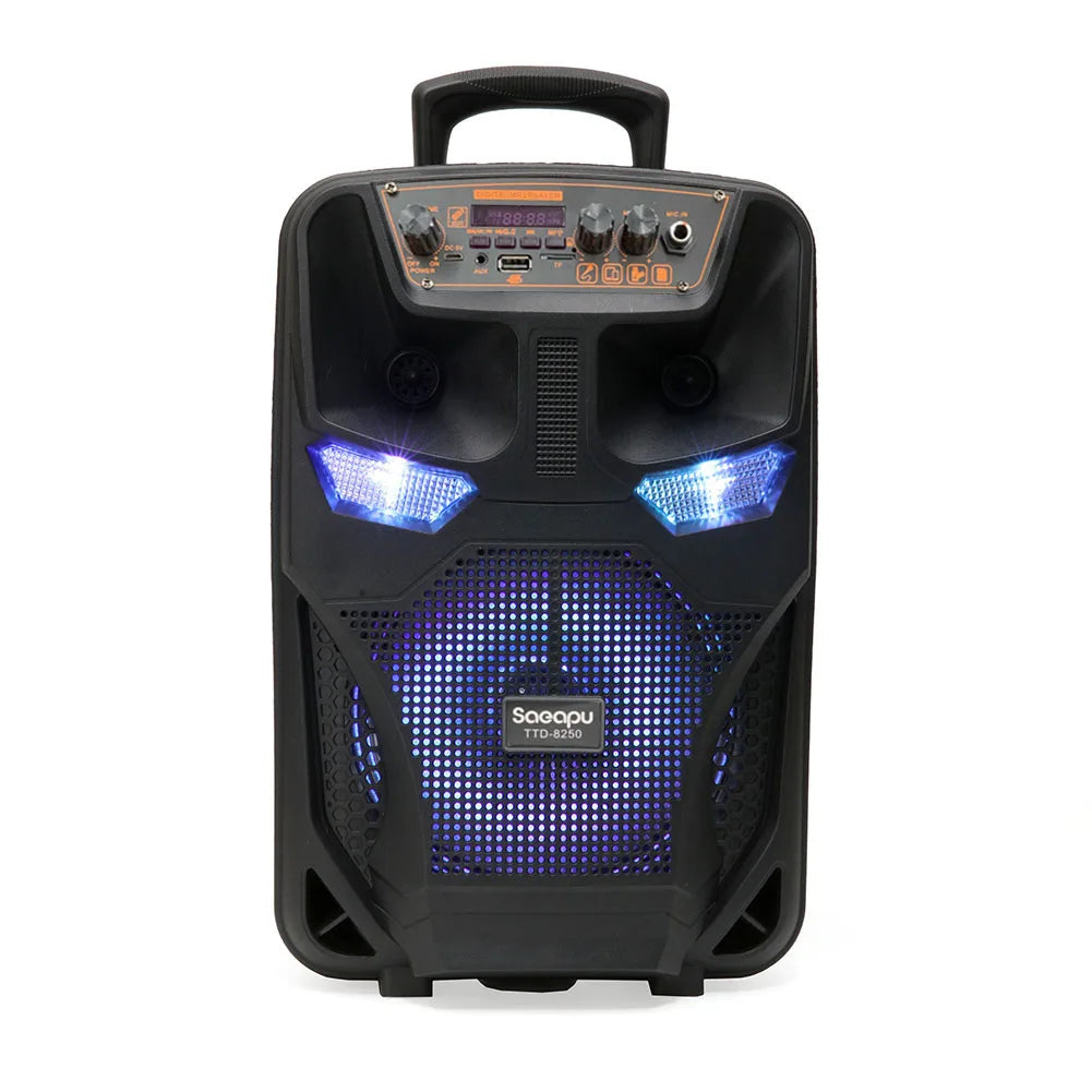 Bluetooth-Compatible Speaker Loud Boom Box Support FM Radio Subwoofer Stereo Sound System Speaker for Outdoor Home Party Travel